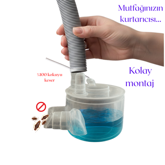 Akıllı Mutfak Sifonu - Çoklu Bağlantı, %100 Koku Yapmaz, Mekanik Sistem